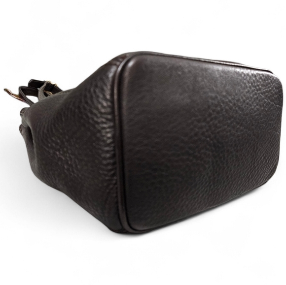 Coach 1997 Sonoma Italy Drawstring Natural Grain Chocolate Leather Shoulder Bag - Picture 7 of 16